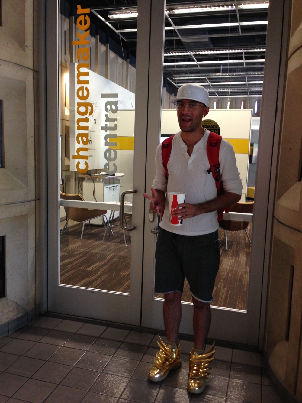 Devin Mitchell made himself at home when visiting Memorial Union--it was so great meeting him!